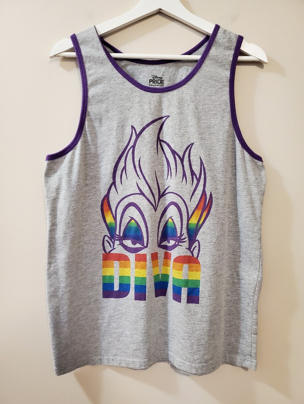 Disney Pride Collection - Ursula "DIVA" Rainbow Tank Top - Men's Size M